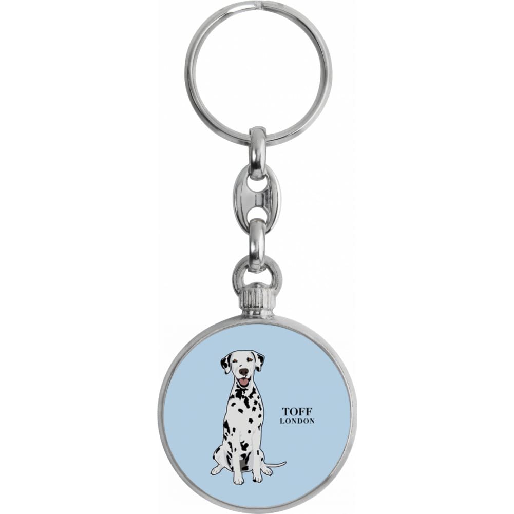 Toff London Black And White Dalmatian Dog Keyring
