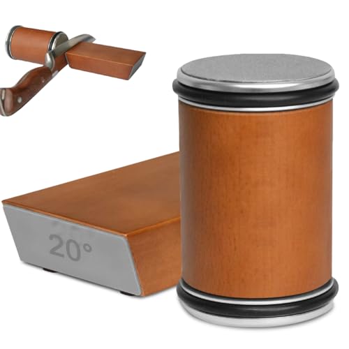 Afilador de Cuchillos Rodante Profesional, Rodillo Afilador de Cocina con Discos de Diamante Industrial 400/1000 Proporciona Ángulo Molienda Magnético 15° 20° para Afila Fácilmente Todo Tipo Cuchillos