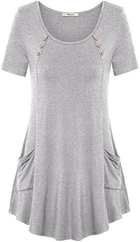 Jazzco Women's Comfy Shirts with Pockets Swing Tunic Top