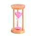 Optimal Shop 5 Minutes Wooden Frame Sandglass Sand Glass Hourglass for Home Kitchen Timer Clock Decor Christmas Birthday Gift (Pink Sand)