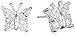 Amazon Collection Sterling Silver Cubic Zirconia Butterfly Stud Earrings