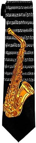 Saxophone Music Tie and Handkerchief Set