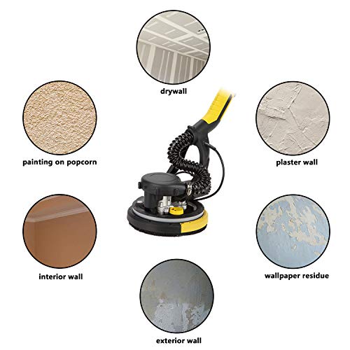 Cubeway Drywall Sander with Vacuum, Rotary and Detachable Dust Shroud