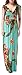Wantdo Women's Maxi Dress Floral Print V Neck Casual Long Skirt Plus Size