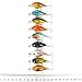 Aorace 9 Pcs/Lot Crankbait Fishing Lure 10# Hooks Fish Wobbler Tackle Crank Bait Isca Artificial Hard Bait Swimbait 4.5cm 4G