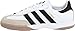 adidas Performance Men's Samba Millennium Indoor Soccer Cleat,White/Black/Gold,8 M US