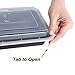 Meal Prep Containers with Lids, 10-Pack BPA Free Food Storage Container Microwaveable Dishwasher & Freezer Safe Black Plastic Bento Lunch Boxes, Reusable Portion Control - DuraHome (1 Compartment)