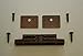 Amazing Drapery Hardware 2 QTY: Double Magnetic Cabinet Catch and Plantation Shutter Magnet in Brown/Copper Matching plates and screws included