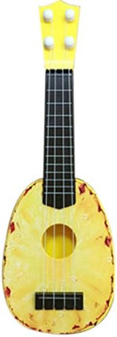 HOOHI Children Mini Fruit Musical Instruments Learn Guitar Ukulele Xylophone Toys (Orange)