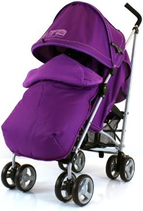Amazon Stroller Baby Travel Zeta Vooom (Complete Plain)- Plum with Footmuff