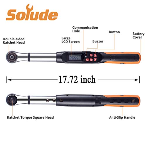 1/2 inch Digital Torque Wrench,599.6 ftlbs Torque Range Accurate to ±