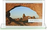 Sixtrees Deco Glass 4-Inch by 6-Inch Horizontal Photo Frame