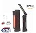 Rechargeable COB LED Slim Light Set: 5W 360 Lumen & 3W 180 Lumen Foldable & 360° Rotates. 5-Modes Portable Multifunctional Torch Light Inspection Light COB LED Work Light w/Magnetic Base USB-Recharge