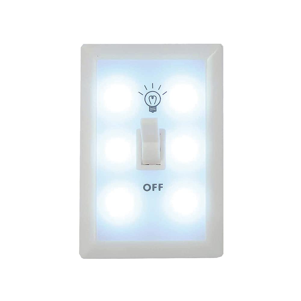 Eko Power Switch Adhesive LED Light for Cabinets, Garages, Sheds, White/Black