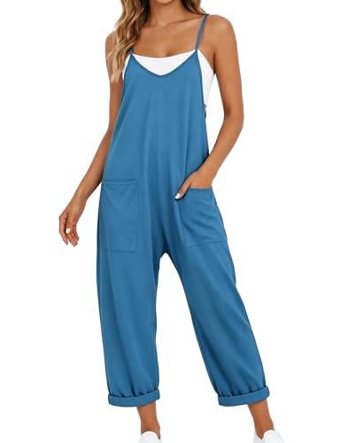 Buauty Women's Jumpsuits Casual V Neck Sleeveless