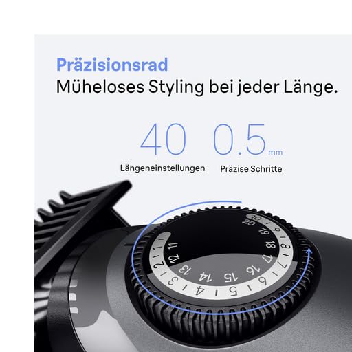 Braun Barttrimmer Series 3, Elektrischer Bartschneider Herren, 4 Zubehörteile, Ultrascharfe Klinge, 50 Min Akkulaufzeit, Kabelloser Bartrasierer, 40 Längen, BT3525, Grau 3