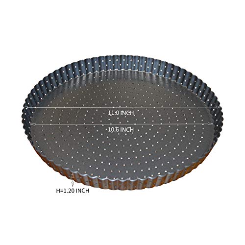 Nonstick Pizza Pan, 11 Inch Carbon Steel Pizza Pan with Holes, Round