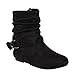 Da Viccino ED65 Women's Buckle Slouchy Flat Ankle Booties Half Size Small