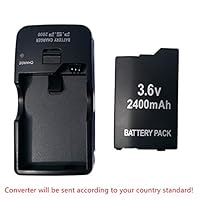 FidgetKute PSP-S110 Battery+Charger for Sony PSP Slim PSP-2000 PSP-2001 PSP-3000 PSP-3001