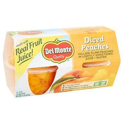Del Monte frt cup diced Peach irc 4pk/4oz (024000034094)