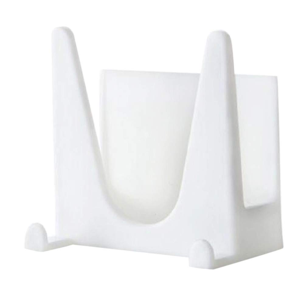 Sdoveb Pot Lid Rack, Wall Mounted Pan Lid Organizer Holder, Self Adhesive Sucker Rack, Pot Lids Organizer, Kitchen Cupboard Cabinet Cooking Utensil Tool (White)