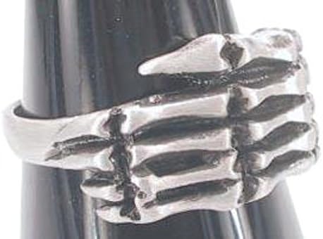 Dan Jewelers Skeleton Hand Bone Fingers Bones Pewter Ring, Size 9