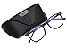 Akamai Blue Light Blocking Glasses - Mens & Womens Computer Screen Bluelight Protection - Anti UV Glare - Buxton Model (+0.0, Black)