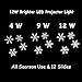 12W Christmas Projector Lights, Jeniulet 2019 Newest Version 12 Patterns Waterproof Decorations Indoor LED White Moving Light Snowflake Lamp for Holiday Party