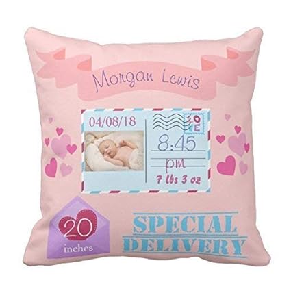 Amazon Com Custom Pink Baby Girl Photo Birth Announcement