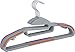 ZOYER TPR Plastic Hangers (30 Pack) Multifunctional Light-Weight Hangers Premium Quality S-Shape Non-Slip Suit & Shirt Hangers with Tie Bar, Strap Hooks, 360 Chrome Swivel (Multi Color Grey)