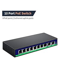 Interruptor PoE, interruptor PoE Intetrend de 8 puertos y interruptor PoE Gigabite de 8 puertos.