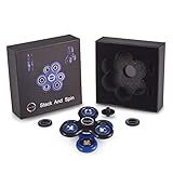 Envolve Two Spinners Connected! Dual Stackable Fidget Spinner Set (blue/black) by, the Only STACK AND SPIN Fidget Spinner - Long spins 3-4 minutes (Great Gift Packaging)