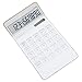 Calculator,10 Digits Electronic Desktop Calculator, Solar and Battery Dual Powered Office Calculator with Titled LCD Display by EverPlus,Pure White