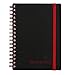 Black n' Red Twin Wire Poly Cover Notebook, 3-5/8 x 5-7/8 Sheet Size, Black/Red, 70 Ruled Sheets, 5 Pack (F67010) - Bundle Includes Plexon Ballpoint Pen