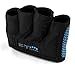 The Gripper Glove | Fit Four Callus Guard Fitness Gloves for WODs, Weightlifting & Cross Training Athletes - Enhanced Silicone Grip Palm (Blue, X-Small)