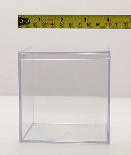 Clear Plastic Box - 4" Square X 4" Tall - 25 Boxes Per Pack