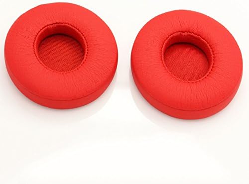 OHF Memory Foam Replacement Earpads Ear pad Ear Cushions For Beats Simple Wired and Wireless Ear Headphones Over Ear Headphones (Red solo 2.0/3.0)