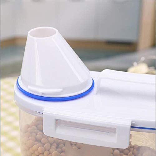 JISETY Kitchen Storage Organizer Cereal Container Rice Grain Bean & Measuring Cup Sealed Box Silicone Ring Tank