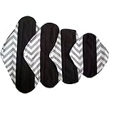4pcs/lot Reusable Washable Waterproof Bamboo Charcoal Cloth Menstrual Sanitary Maternity Mama Pads (WSDA1)