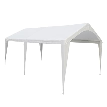 Abba Patio 10x20 Outdoor Carport With Steel Legs Whiteby Abba Patio