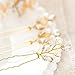 Artio Wedding Hair Pins Accessories with Crystals and Beads for Brides and Bridesmaids 3PCS (Gold)