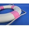 Decorative-White-Lifering-with-Pink-Bands-15-Life-Ring-Decor-Beach-Decor