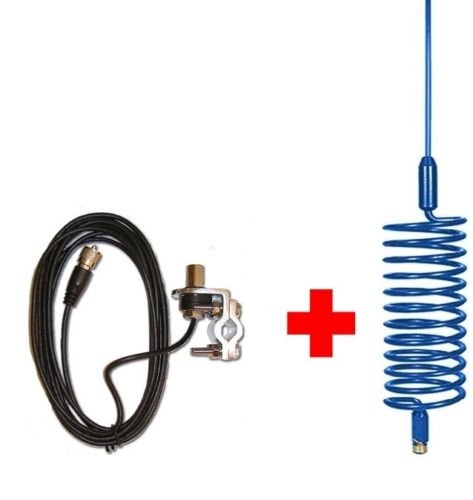 CB Aerial Kit - Tornado Stinger 155cm & Rail Mount (Blue)