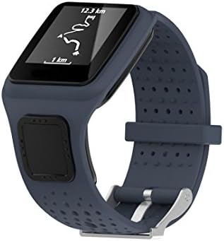 Dreaman Replacement Silicagel Soft Band Strap For TomTom Multi Sport / Cardio GPS Watch (Gray)