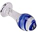 AKStore Blue Glass Crystal Ball Anal Plug Anal Butt Personal Sex Massager G-spot Stimulator Butt Pleasure Wand Mushroom Adult Sex Toy
