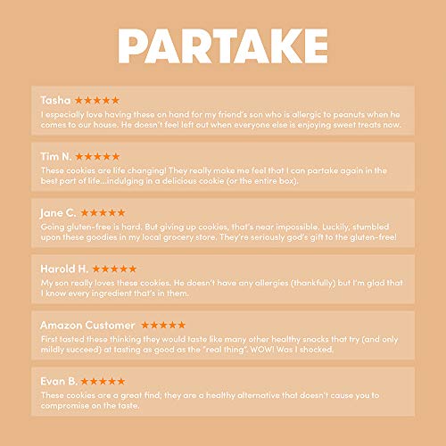 Partake Crunchy Cookies - Chocolate Chip | 4 Boxes | Vegan & Gluten Free | Free of Top 8 Allergens- Dairy Free, Nut Free, Egg Free, Wheat Free, Soy Free, Fish Free | 5.5 Oz | 15 Cookies Each