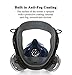 Organic Vapor Respirator full face gas mask with Double Activated Carbon Air Filter (Black)