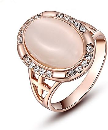 18K Gold Ring White Crystal finger Ring for Women Jewelry Engagement Wedding Promise (8)
