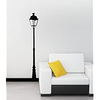 CreativeWallDecals Wall Decal Vinyl Sticker Decals Art Decor Design Lamp Post Silhouette Street Lamp Light Pole Lantern Bedroom Living Room (r191)
