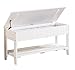 Legacy Decor Solid Wood Shoe Bench Rack with Storage White Color